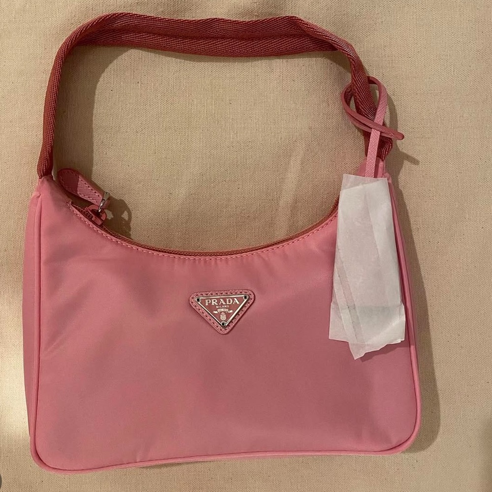 Prada Pink nylon Re-edition Shoulder Bag